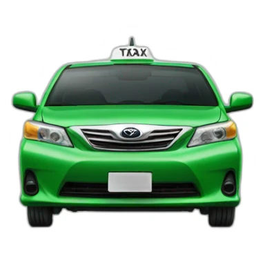 green toyota taxi car sticker