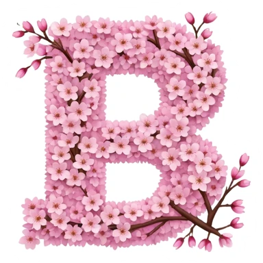 the number 25 made out of cherry blossoms sticker