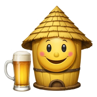 Ein lachender Smilie mit Bierglas und Gamsbart Hut sticker