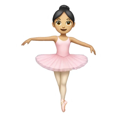 Asian girl ballerina  sticker