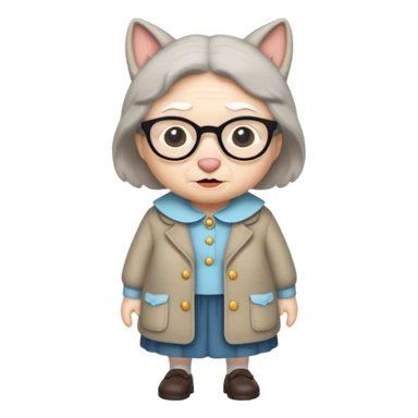 The big bad wolf is wearing Grandma's clothes. sticker