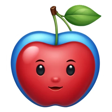 Une  cerise bleu ils 8 sticker