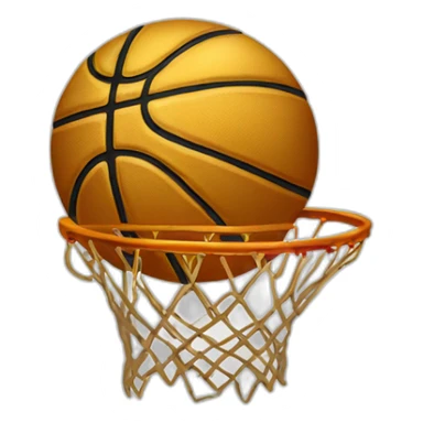 gold basketball sticker