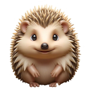 Cinematic Adorably Cute Hedgehog Portrait Emoji, Poised with a round, spiky yet cuddly body and bright, curious eyes peeking from beneath a soft array of quills, Simplified yet irresistibly adorable features, highly detailed, glowing with a warm, gentle forest glow, high shine, lively and endearing, stylized with an air of woodland cuteness, soft glowing outline, capturing the essence of a playful hedgehog that appears ready to scurry out of the screen with delightful charm! sticker