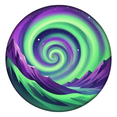 northern lights sticker