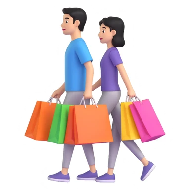 person shopping sticker
