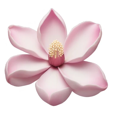 Magnolia "A delicate pastel pink magnolia blossom with velvety, glowing petals surrounded by a dreamy halo of soft sparkles." sticker