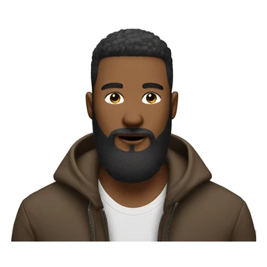 Fade beard, fresh cut, only beard no face sticker