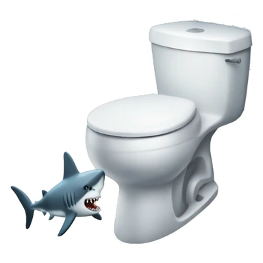 shark and toilet sticker