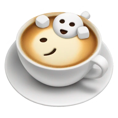 Coffee with marshmallows  sticker