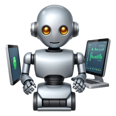 AIOps robot monitoring computer systems sticker