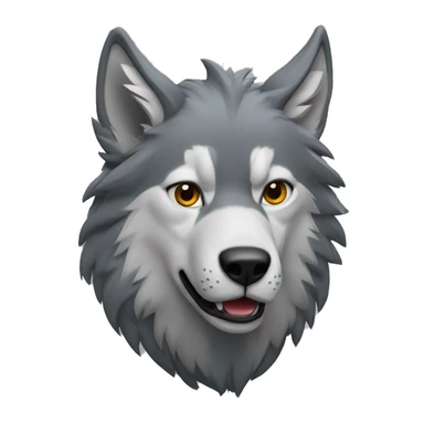 Lobo gris enojado sticker