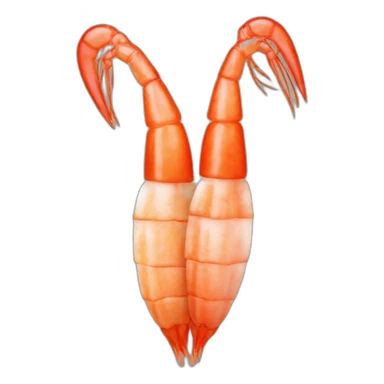 Une sucette en forme de crevettes sticker