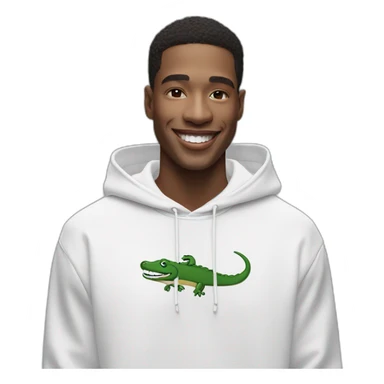 Lacoste smiking friends with white lacoste hoodie sticker