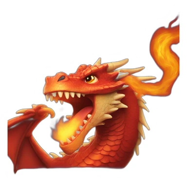 A dragon breathing fire sticker