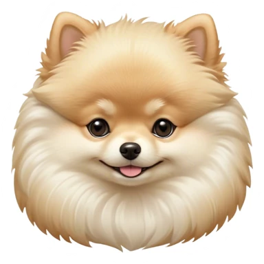 Meme-Worthy Cute Sleeping Cream Pomeranian Portrait Emoji, Head resting peacefully with a contented smile, showcasing a delightfully compact build and a luxuriously soft, fluffy cream Fur, eyes shut in a serene nap, Simplified yet hilariously adorable features, highly detailed, glowing with a soft, drowsy light, high shine, relaxed and utterly lovable, stylized with an air of playful laziness, bright and heartwarming, soft glowing outline, capturing the essence of a comically sleepy companion, so meme-worthy it feels like it could instantly become the next viral sensation of adorable slumber! sticker