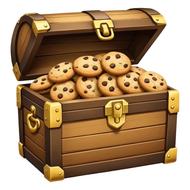 Treasure chest with cookies inside sticker