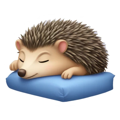 hedgehog sleeping with goodnight sticker