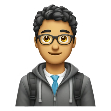 Estudiante con tareas  sticker