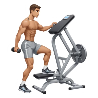 side-view man hip-abduction-machine open legs sticker