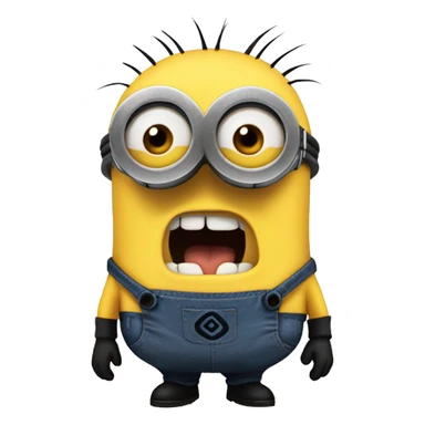 Despicable 4 character mega minion with shapeshifting powers sticker
