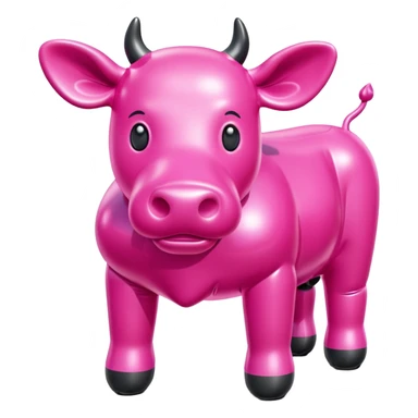   jeff koons style inflatable SPAM cow sculpture  sticker