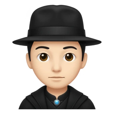 time traveler in black clothes sticker