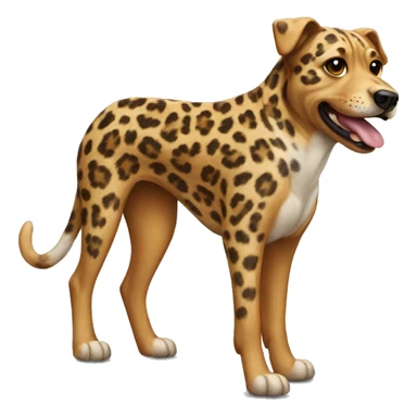 dog with leopard skin sticker