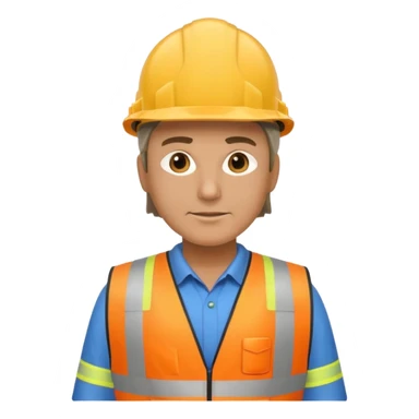 middle aged safety manager standing full body sticker