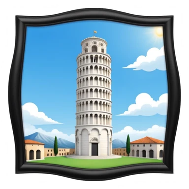 battistero torre di pisa sticker
