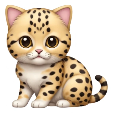Tiny Scottish fold kitten with cheetah coloring  sticker