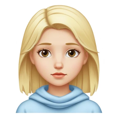 Cold girl with blonde hair sticker