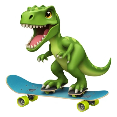 Dinosaur skate boarding  sticker