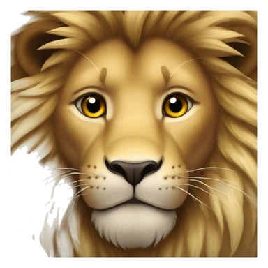 a cute lion with a shaggy mane and hazel eyes sticker