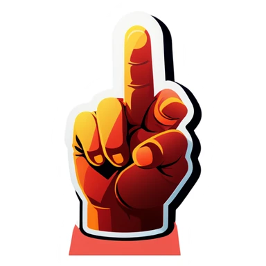 good point finger  sticker