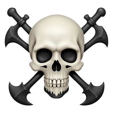 Wiz 101 casting sigil black and white death skull   inspired school sticker