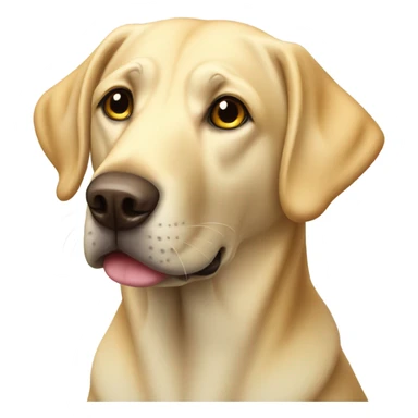 yellow lab dog with a long neck sticker