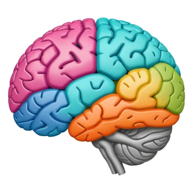 Cérebro colorido sticker