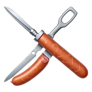 sausage with a razor blade inside sticker