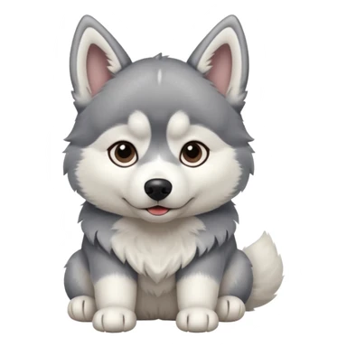 dog full image husky sitting sticker