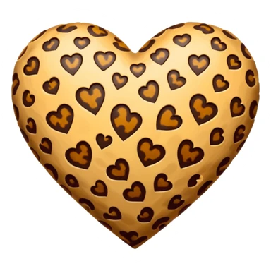 a leapord cheetah print heart sticker