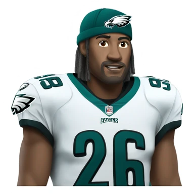 Number 26 on the Philadelphia eagles sticker