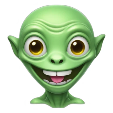 happy alien sticker