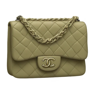 Chanel flap bag khaki sticker