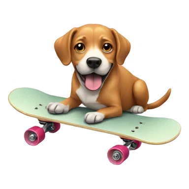 Dog on a skateboard  sticker