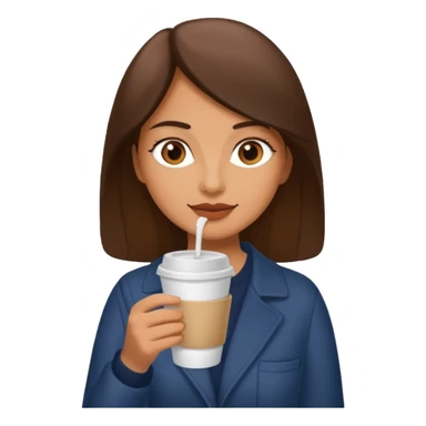 woman, hold a take away cup of coffee sticker
