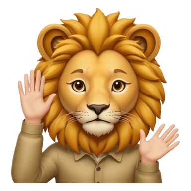 put your hands behind the lion's ear sticker