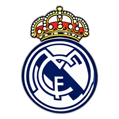 real madrid logo black and white sticker
