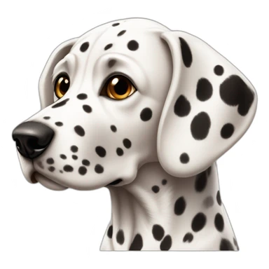 Dalmatian with brown color and full colored ears sticker
