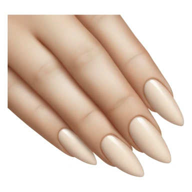 Almond French tip nails sticker